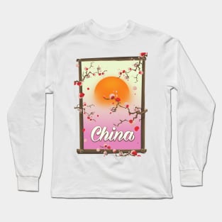 China Cherry Blossom Long Sleeve T-Shirt